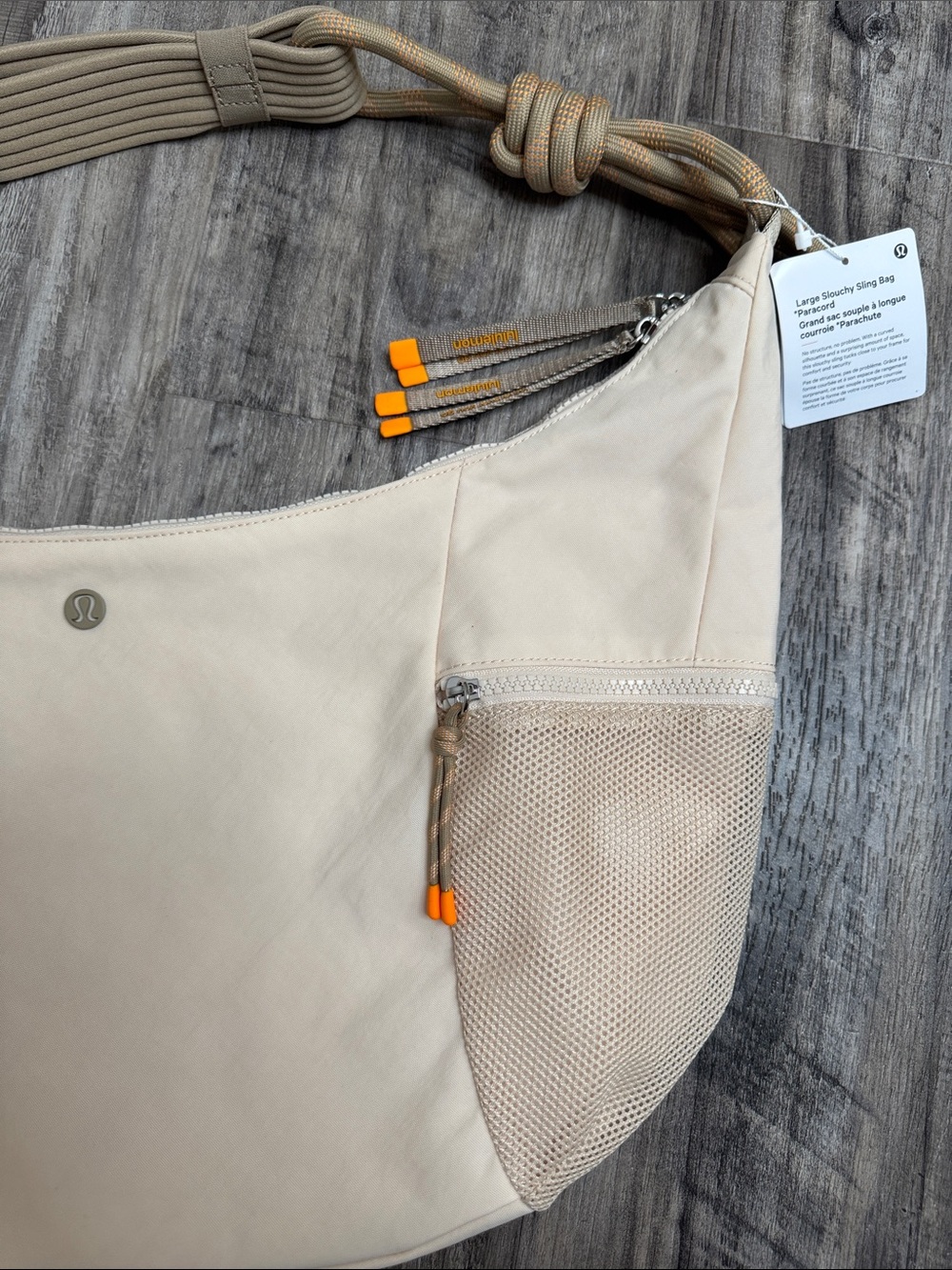 NWT Lululemon Large Slouchy Sling Bag 13L
Paracord Breakfast Tea/Khaki/Cirtus - Picture 5 of 9